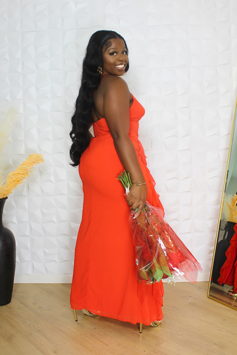 Roxanne Red Ruffle Dress