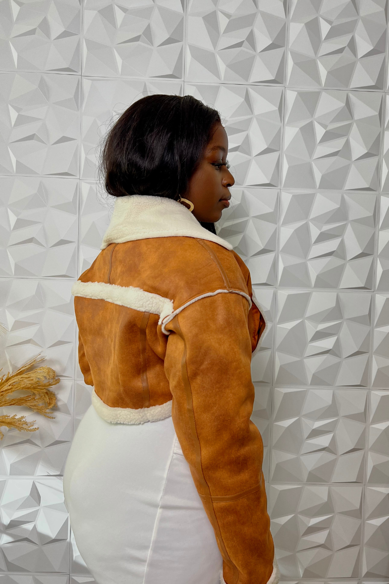 Brown Jetsetter Cropped Jacket