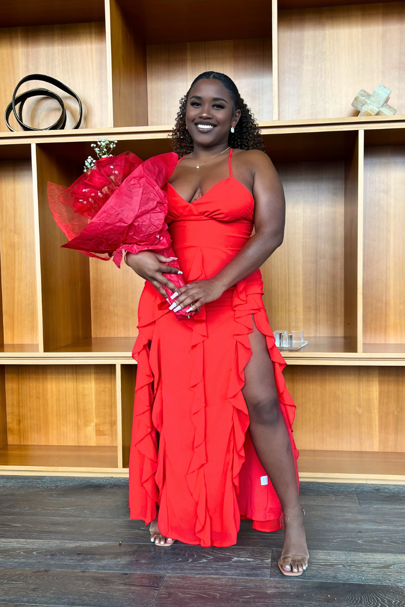 Roxanne Red Ruffle Dress