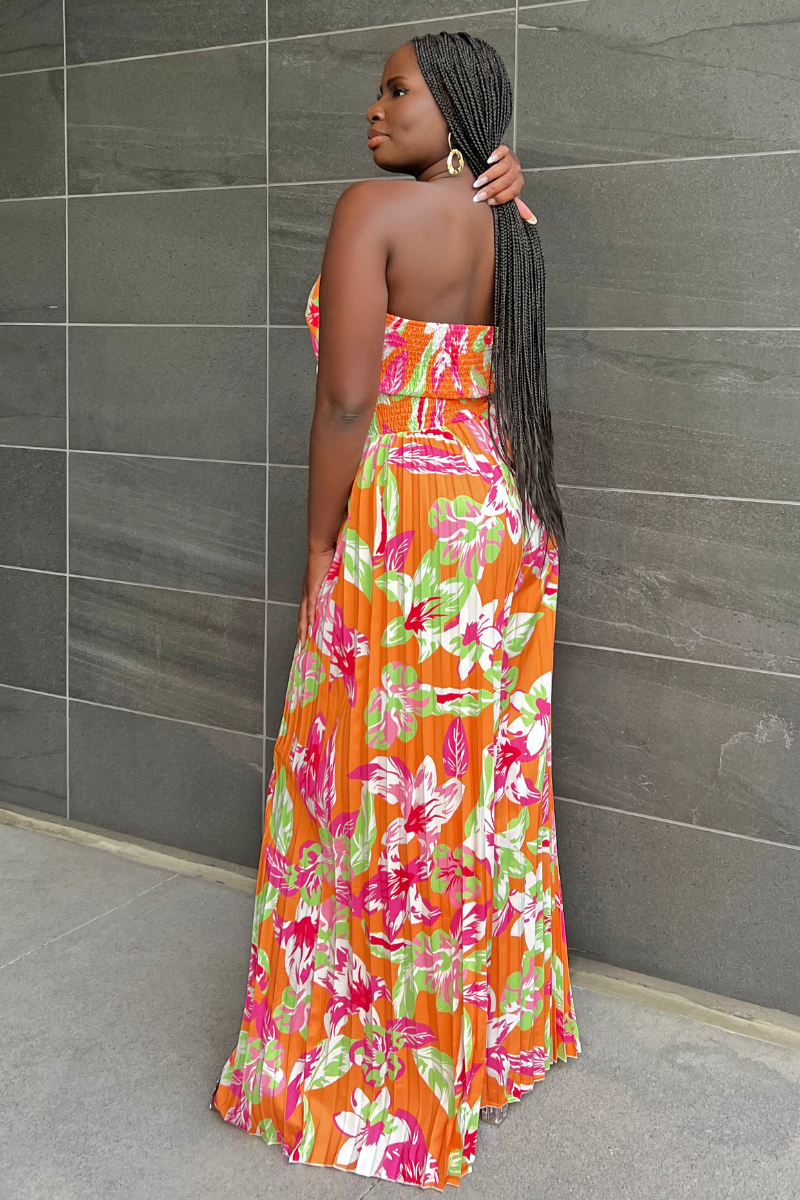 Tangerine Bloom Jumpsuit