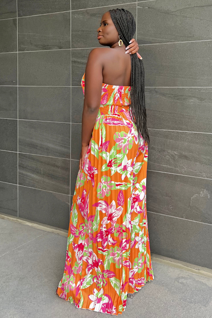 Tangerine Bloom Jumpsuit