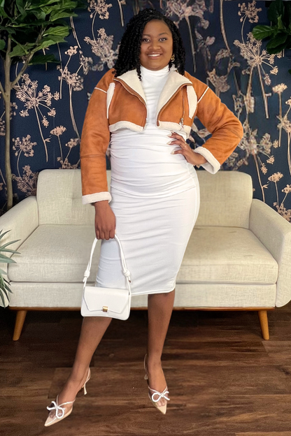 Brown Jetsetter Cropped Jacket