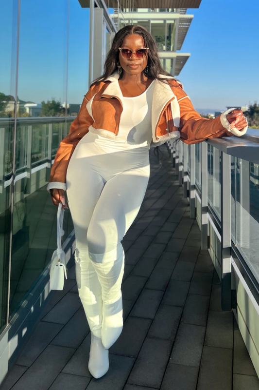 Brown Jetsetter Cropped Jacket